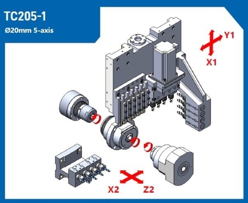 5 Axis Technology TC205 Spindle Swiss Type CNC Turning Lathe con servizio post-vendita